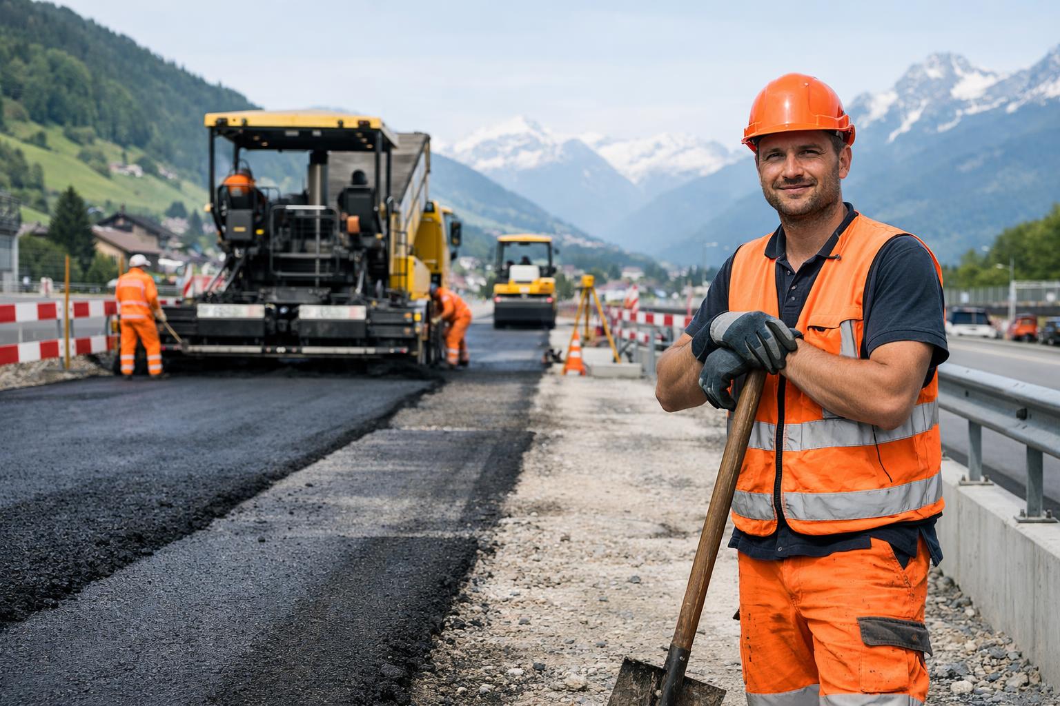 Job als Strassenbauer in der Schweiz