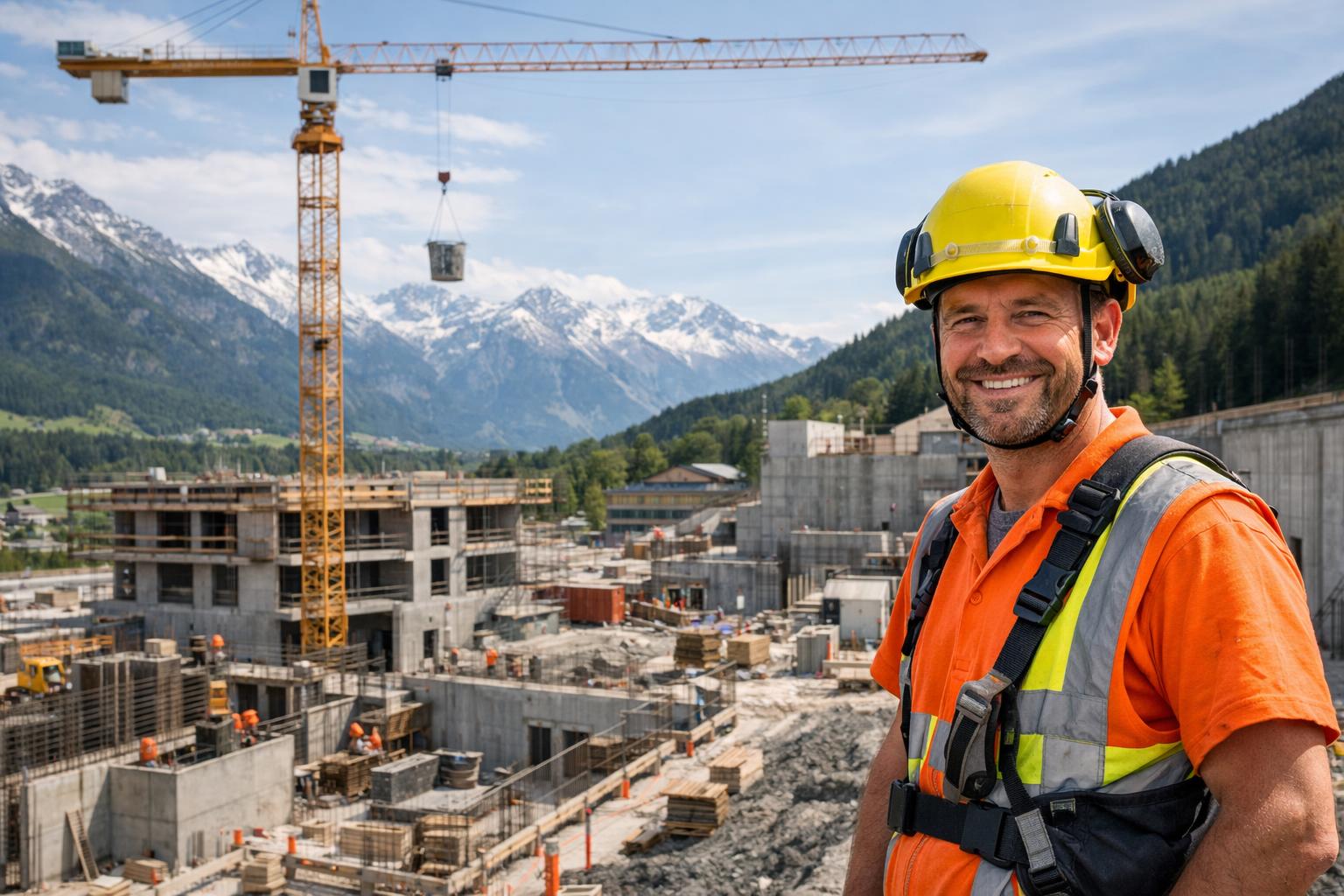 Temporärjobs und Festanstellungen im Baugewerbe.