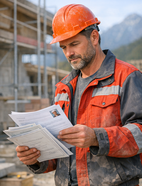 Temporärarbeit Bau: Bewerbung vorbereiten