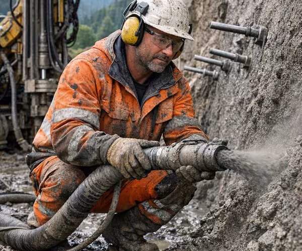 Bauarbeiter Spezialtiefbau